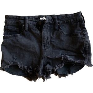 Mossimo Denim Distressed Black Shorts